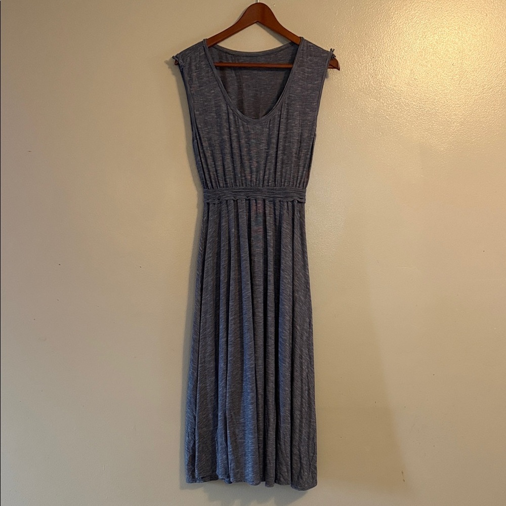 Max Studio Sleeveless Scoop-Neck Maxi Dress - Heather Navy Blue